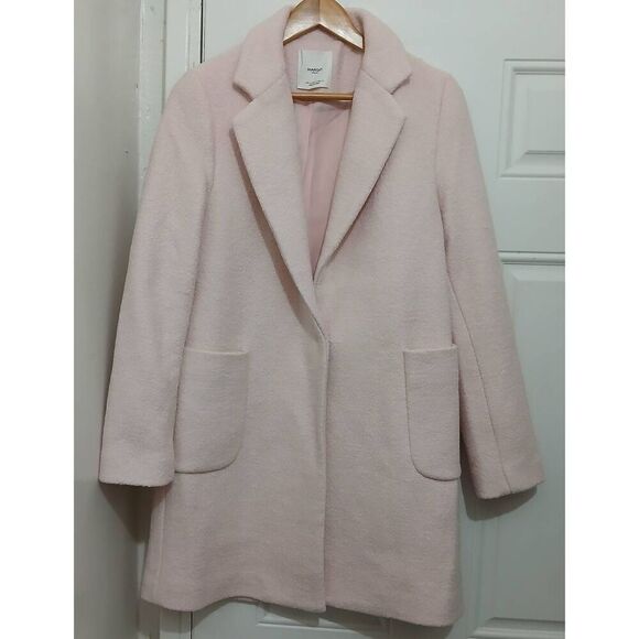 Mng Womens small long boiled wool light pink coat winter jacket - Picture 6 of 9